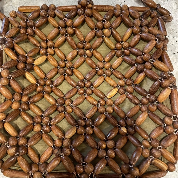 Set of 2 Vintage Wooden Bead Bags - Picture 9 of 11